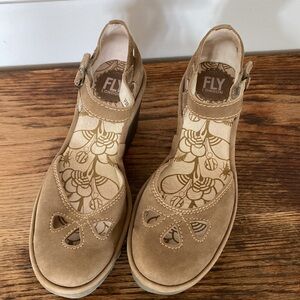 Fly London suede sandals size 6